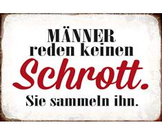 Schatzmix Spruch MÃ¤nner sammeln Schrott Metallschild 20x30 tin Sign Blechschild, Blech, Mehrfarbig, 20x30 cm