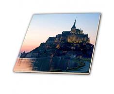 3dRose CT 81505 _ 3 Mont Saint Michel, Basse-Normandie, Frankreich EU09 dfr0451 David R. Frazier Keramik Fliesen, 20,3 cm