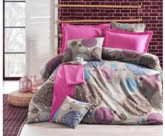 Eponj Home Steppdecke Einzelbett 140 x 200 cm Lilac Beige Dark Blue Brown