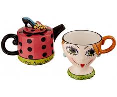 Appletree Design Schuhe auf Ihr Mind Tea for One Set, Teekanne auf Top von Tee Tasse, 20,3 cm
