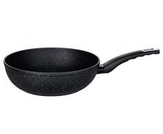 ELO Granit Evolution Wok Pfanne Wokpfanne, Aluminium, schwarz, 28 cm