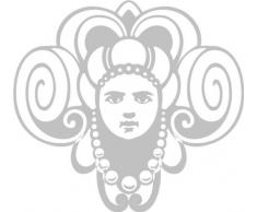 INDIGOS 4051095025405 Wandtattoo w253 Ornament 120 x 108 cm, silber