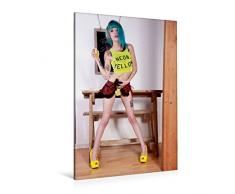 Calvendo Premium Textil-Leinwand 80 cm x 120 cm hoch, Neon Glam | Wandbild, Bild auf Keilrahmen, Fertigbild auf echter Leinwand, Leinwanddruck Menschen Menschen