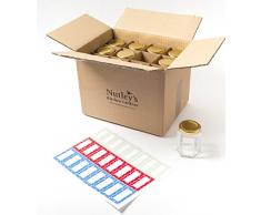 Nutley?s Einmachglas, sechseckig, inkl. Etiketten, 190 ml, 24 Stück