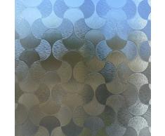 Fensterfolie statisch Vitrostatic Spirale Sichtschutz Folie, PVC, ohne Phthalate, transparent, 45cm x 1,5m, 200µm (Stärke: 0,2mm), Venilia 53242