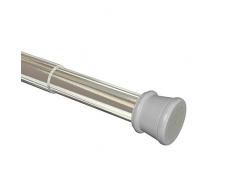 Flairdeco Klemmstange Duschstange 26/23 mm Ø, Metall-Kunststoff, Edelstahl-Optik, ausdrehbar 80-130 cm