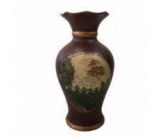 PMJC Ölgemälde Porzellan-Vase, 15,2 x 12,7 x 29,5 cm