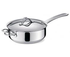 Lagostina Melodia Edelstahl Schmorpfanne Ø 26 cm (4,5 l) induktionsgeeignet, mit Edelstahldeckel