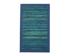 Monbeautapis 450750 Teppich, Bambus, 75 x 45 cm, Bambus, blau, 75x45x5 cm