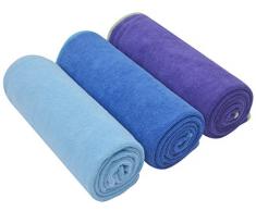 SINLAND multipurpose mikrofaser, schnell trocknenden reise gym handtücher hellblau + blau + grape