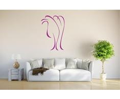 INDIGOS 4051095833895 Wandtattoo / Wandsticker - d276 sÃ¼Ães Kamel Afrika Zebu WÃ¼ste Lama Tribal, Vinyl, violett, 120 x 81 x 1 cm