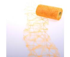 Deko AS GmbH Sizoweb Tischband Wellenschnitt Sonnengelb ca. 12,5 cm Rolle 25 Meter 64W 022-R