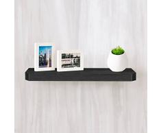 Way Basics Umweltfreundlich 61 cm UniQ Schwimmende Wandregal und Deko Regal, schwarz (hergestellt aus nachhaltiger von Nicht giftigen Zboard Karton)