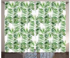 Palm Tree Decor Vorhänge von ambesonne, Sonnenuntergang, Bäume in Hawaii Tropische Paradies mit Bright Sky Dreamy Bild, Wohnzimmer Schlafzimmer Fenster Drapes 2 Panel Set, blau orange, Textil, Multi 9, 108 W By 63 L