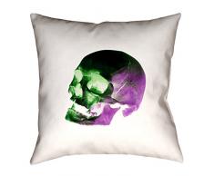 ArtVerse Katelyn Smith Kopfkissen, Baumwolle, doppelseitiger Aufdruck, verdeckter Reißverschluss und Einsatz Kissen und Einsatz 20 x 20