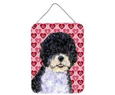 Caroline s Treasures Portugiesisch Wasser Hund Herzen Liebe und Valentinstag Wand Door Hanging Prints, 40,6 x 30,5 cm Multicolor