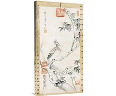 Global Galerie Budget gcs-264729–76,2–360,7 cm Cixi A Phoenix stehend auf einem chinesischen Sonnenschirm Baum Galerie Wrap Giclée-Kunstdruck auf Leinwand Art Wand
