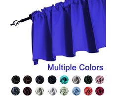 KEQIAOSUOCAI Verdunkelungsvorhänge, Verdunkelungsvorhang, Set mit Thermo-Ösen, Vorhänge für Schlafzimmer, Küche mit Raffhaltern, Textil, königsblau, 52x18