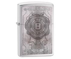Zippo Jim Beam-Chrome Brushed-Spring 2017 Feuerzeug, Silber, 5.8 x 3.8 x 2 cm