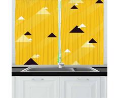 Ambesonne Küchengardine, Mehrfarbig 55 W by 39 L Marigold Black