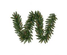 Vickerman Camdon Tannengirlande, unbeleuchtet, 22,9 x 50,8 cm 9 Mehrfarbige LED-Lichter