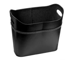 Premier Housewares Aufbewahrungsbox mit Strass-Details oval, Schwarz