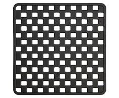 Seaslkin Doby Sicherheitseinlage für Badewanne und Dusche, Farbe: Schwarz, Kunststoff, Größe: 50x50 cm