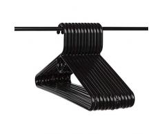 Neaties Kleiderbügel aus Kunststoff, robust, Schwarz, 12 Stück