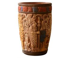 NOVICA 254.607,1 cm Maya King of Tikal Keramik Vase, braun