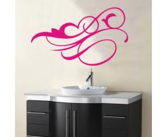 INDIGOS 4052166075411 Wandtattoo w445 Pflanze Blume Wandaufkleber 120 x 72 cm, rosa