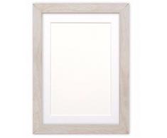 Montiert Breite Konfetti Holz Rahmen Range Fotorahmen | Bilderrahmen | Poster - m-wd-cnfeti-rnge-2-parent, White with White Bespoke Mount, 10x10 for 8x8 Pictures