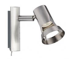 Paulmann 66698 Spotlight Teja max 1x10W GU10 Nickel satiniert 230V Metall 666.98 Deckenleuchte Lampe LED Deckenlampe Deckenstrahler