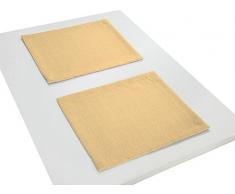 Adam Graphic Ventus Light Tischset, Bio Baumwolle, Dunkelgelb, 30 x 40 cm, 2-Einheiten