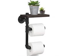 NEX Toilettenpapierhalter, Wandmontage, Toilettenpapierhalter, Spender mit Ablagefach für Badezimmer, Espresso