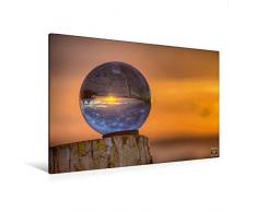 Premium Textil-Leinwand 120 cm x 80 cm quer Polen / Ã Å¡winoujÃ âºcie / Strand / Glaskugel