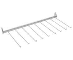 Connex Regalelement Hosenhalter, 80 x 30 cm, Silber, Metall, 29.5 x 78.5 x 4.5 cm