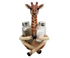 Ebros Safari Bezaubernde Giraffe Salz- und Pfefferstreuer mit Glasstreuer für Küche Esszimmer Home Decor Skulptur Tischplatte Bar Tafelaufsatz Figur für Fans von Giraffen
