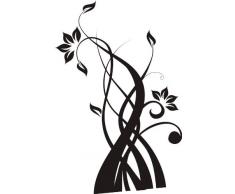 INDIGOS 4250380556857 Wandtattoo W320 Ranke Pflanzen Wandauskleber in 3 Größen, 80 x 49 cm, schwarz