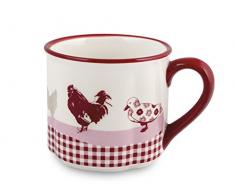 HOME Set von 3 Tassen Keramik Land Dekoration ML250 Fruhstück