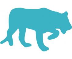 INDIGOS 4250380593173 Wandtattoo w051 Puma Afrika 120 x 73 cm, türkis