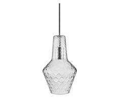 LEDVANCE Vintage Edition 1906, Deckenleuchte mit E27 Sockel, Rauchgraues Glas, Ohne Leuchtmittel, Carved Pendant Bottle