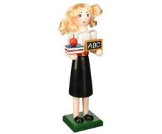 Santas Workshop Teacher Nutcracker Nussknacker, White/Black/Red/Green, 14 Tall