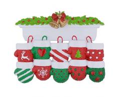 Weihnachtsbaum Dekorationen Fäustling Familie Ornament, Polyresin, 10 Gloves