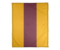 ArtVerse NFS Washington Football Stripes Decke, Coral Fleece, 50 x 60, Gold und Burgunderrot