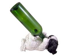 Cute Bark N Brew Weinflaschenhalter, 22,9 cm, Schwarz/Weiß