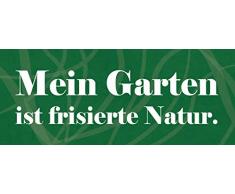 Schatzmix Garten ist frisierte Natur Metallschild Wanddeko 27x10 cm tin Sign Blechschild, Blech, Mehrfarbig