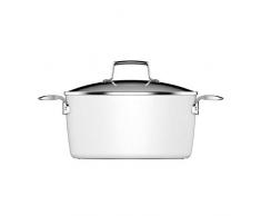 Aubecq A710320 Evergreen Kochtopf mit Glasdeckel , 20 cm, weiß