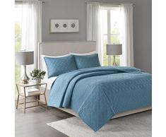 Madison Park Linnette Wendebettwäsche King/California King blaugrün