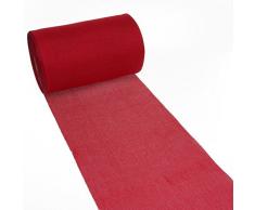 Deko AS GmbH Tischläufer Shabby Chic in Leinenoptik 20cm - leuchtrot - 25m - 69-200-25-19