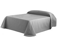Eysa Bettüberwurf, Polyester, 200 cm, 75, 25 Prozent Baumwolle, Kies Tagesdecke, Silber, 06
